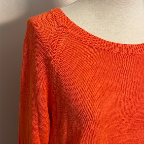 J. Crew Orange Crew‎ Neck Sweater Lightweight Casual - Picture 3 of 5